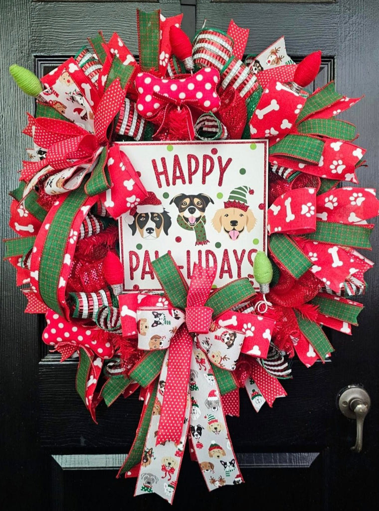 Happy Pawlidays Wreath Kit - Happy Pawlidays Wreath Kit - The Wreath Shop