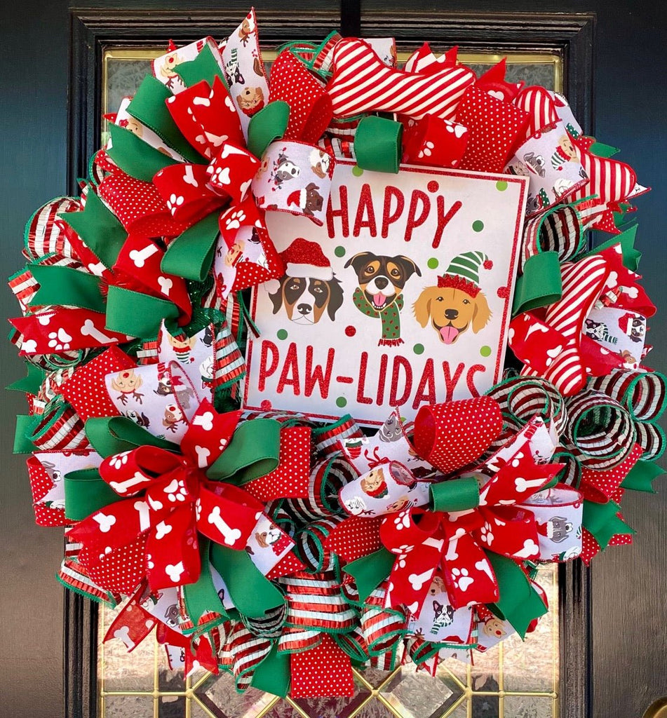 Happy Pawlidays Wreath Kit - Happy Pawlidays Wreath Kit - The Wreath Shop