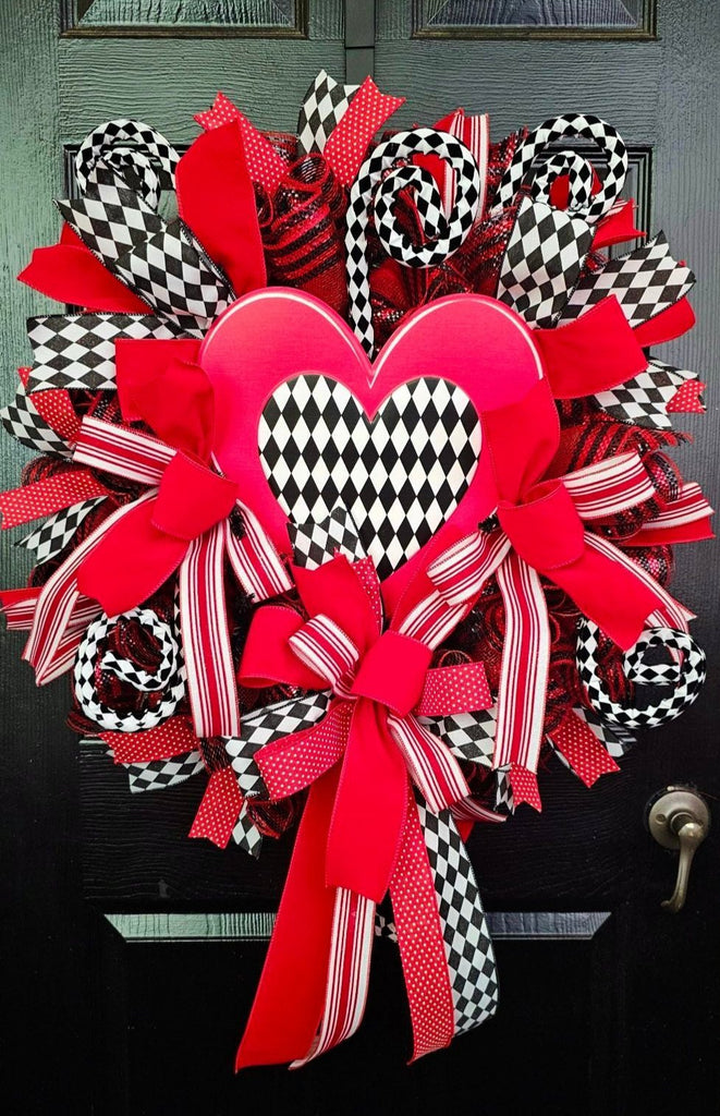 Harlequin Heart Wreath Kit - Harlequin Heart Kit - The Wreath Shop