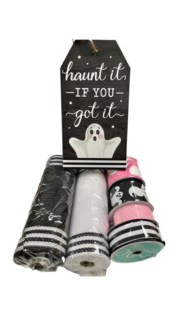 Haunt It Ghost Wreath Kit - Haunt It Wreath Kit - The Wreath Shop