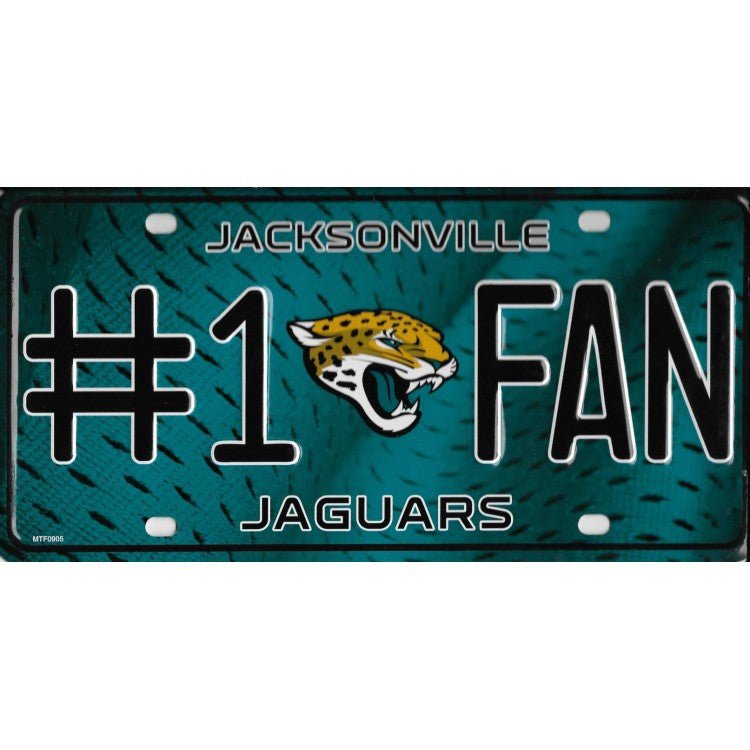 Jacksonville Jaguars NFL Fan Metal License Plate - MTF0905 - The Wreath Shop