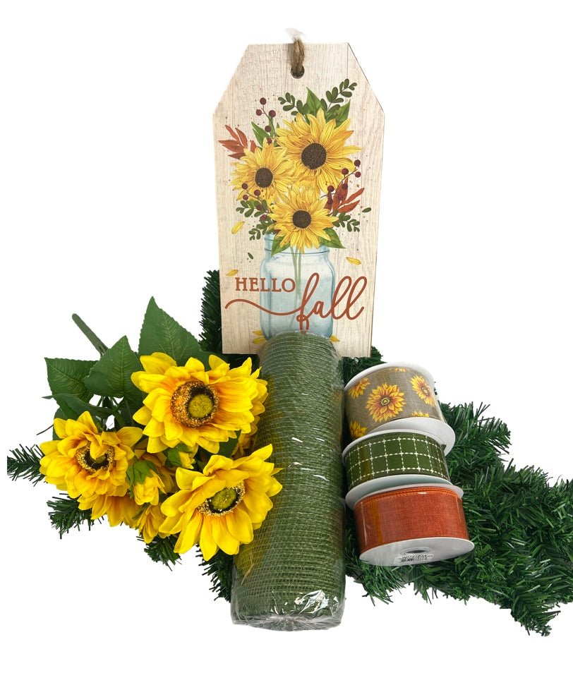 Julie's Crafting Boutique Fall Sunflower Swag Kit - Julie's Fall Swag Kit - The Wreath Shop