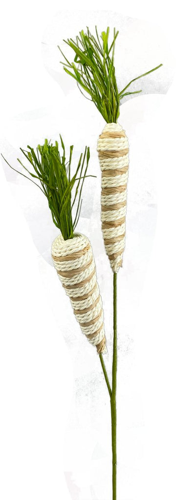 Jute/Twine Stripe Carrot Spray - 28" - 63342NAT - The Wreath Shop