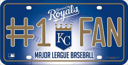 Kansas City Royals Fan MLB Embossed Metal License Plate - MTF4401 - The Wreath Shop