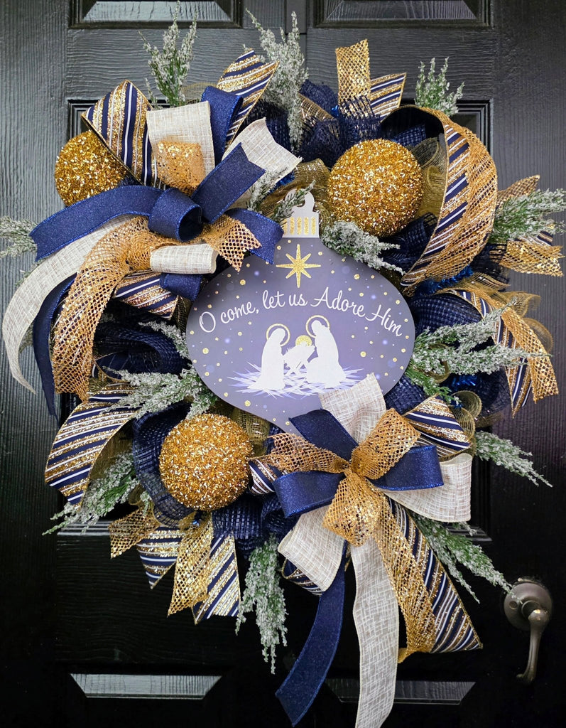 Let Us Adore Him Wreath Kit - Let Us Adore Him Kit - The Wreath Shop