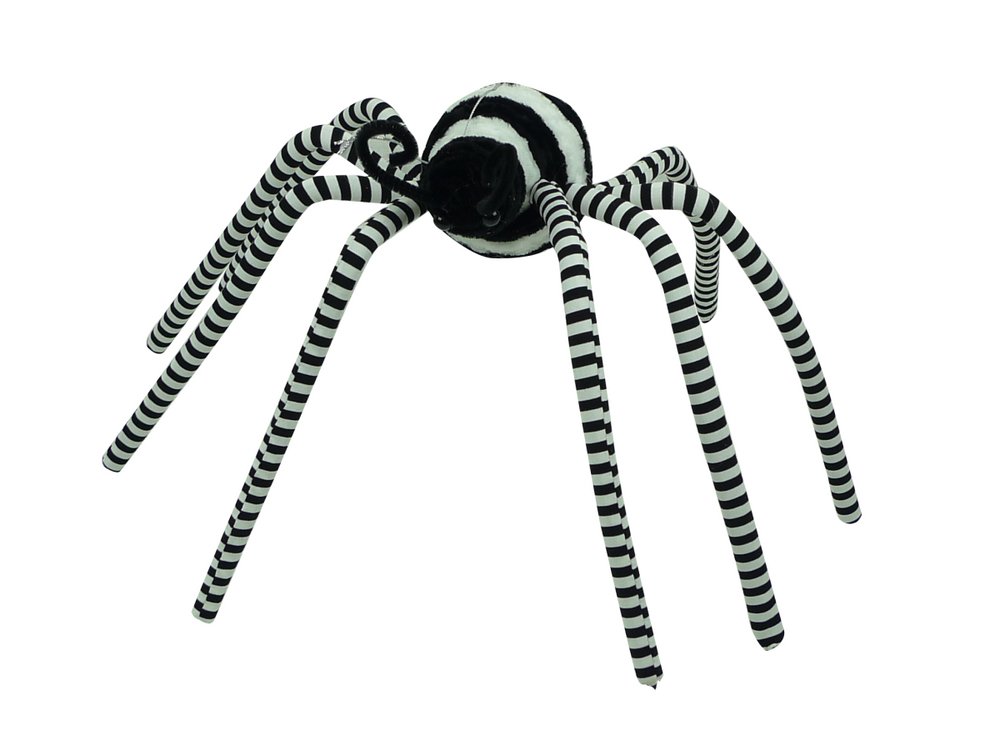 Lg Blk/Wht Spider Decor - 56309BKWT - The Wreath Shop