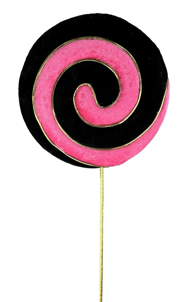 Lg Pink/Black Lollipop - 23" - 57115PKBK - The Wreath Shop