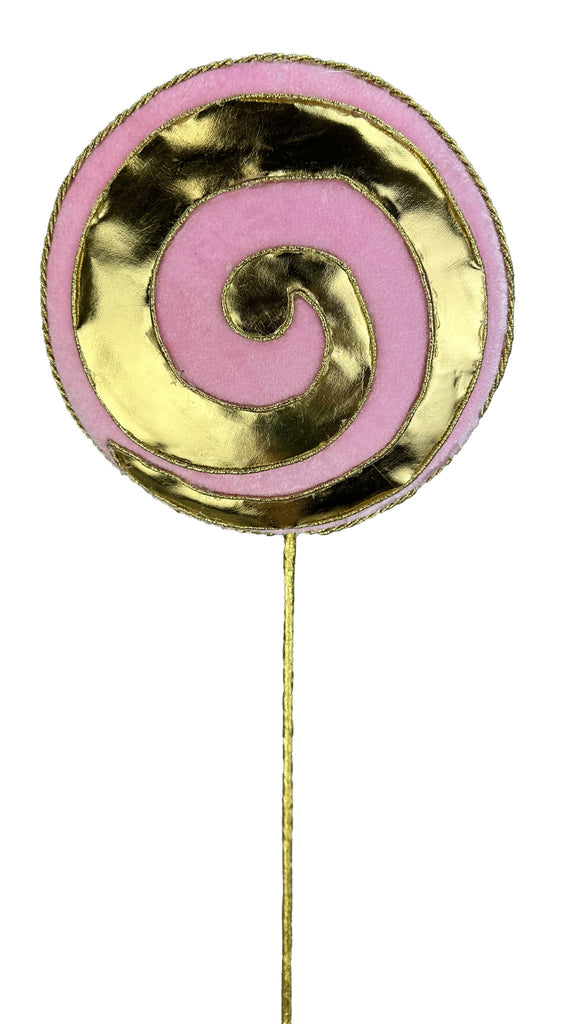 Lg Pink/Gold Lollipop - 20" - 85907PK - The Wreath Shop