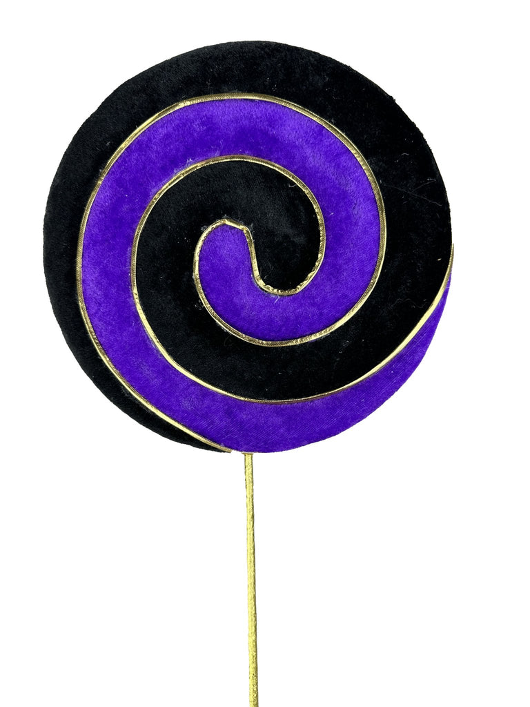 Lg Purple/Black Lollipop - 23" - 57115PUBK - The Wreath Shop