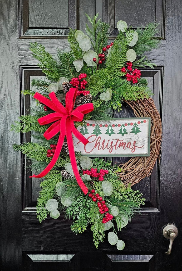 Merry Christmas Grapevine Wreath Kit - Merry Christmas Grapevine Kit - The Wreath Shop