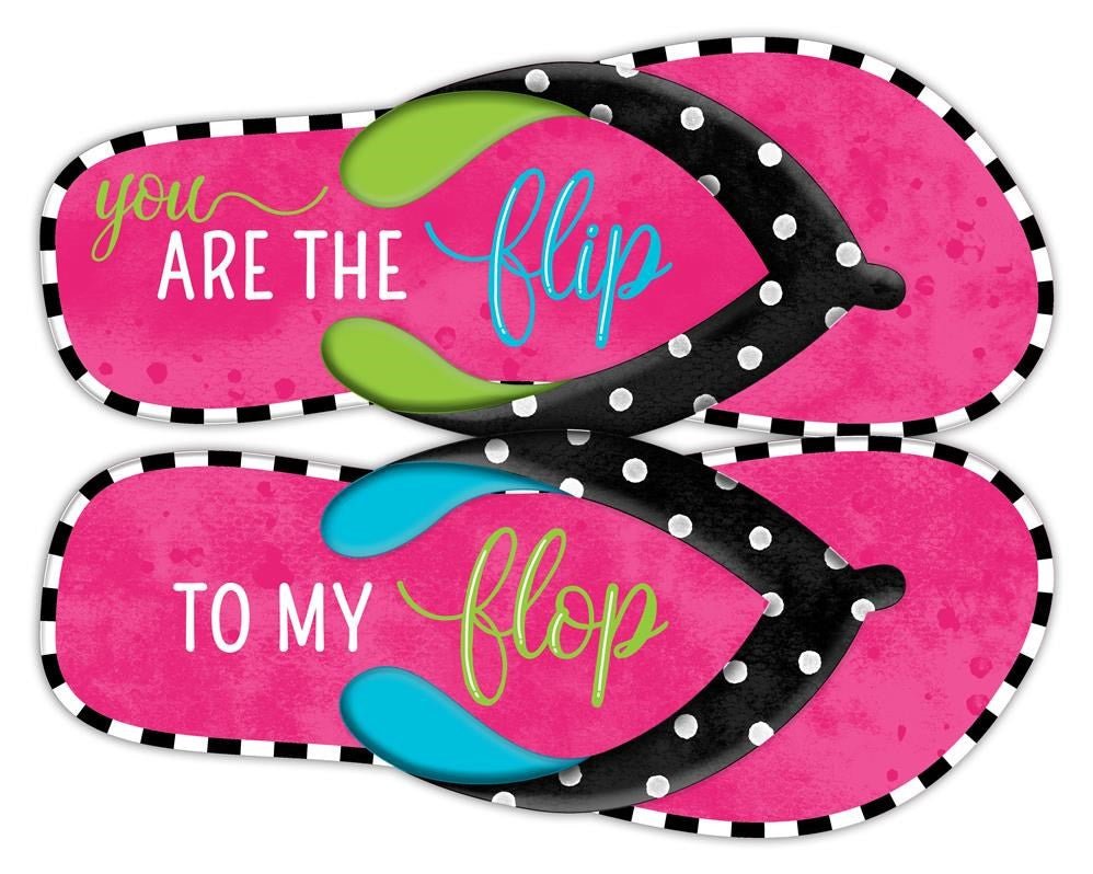 Metal Flip to My Flop Sign - MD0965 - The Wreath Shop