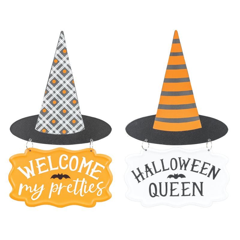 Metal Witch Hat Sign - 52171 - Queen - The Wreath Shop