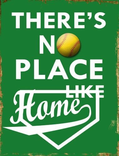 No Place Like Home Softball Sign - P-1251 - The Wreath Shop