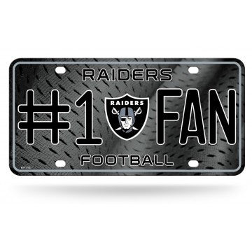 Oakland Raiders #1 Fan Embossed Metal License Plate - MTF1702 - The Wreath Shop