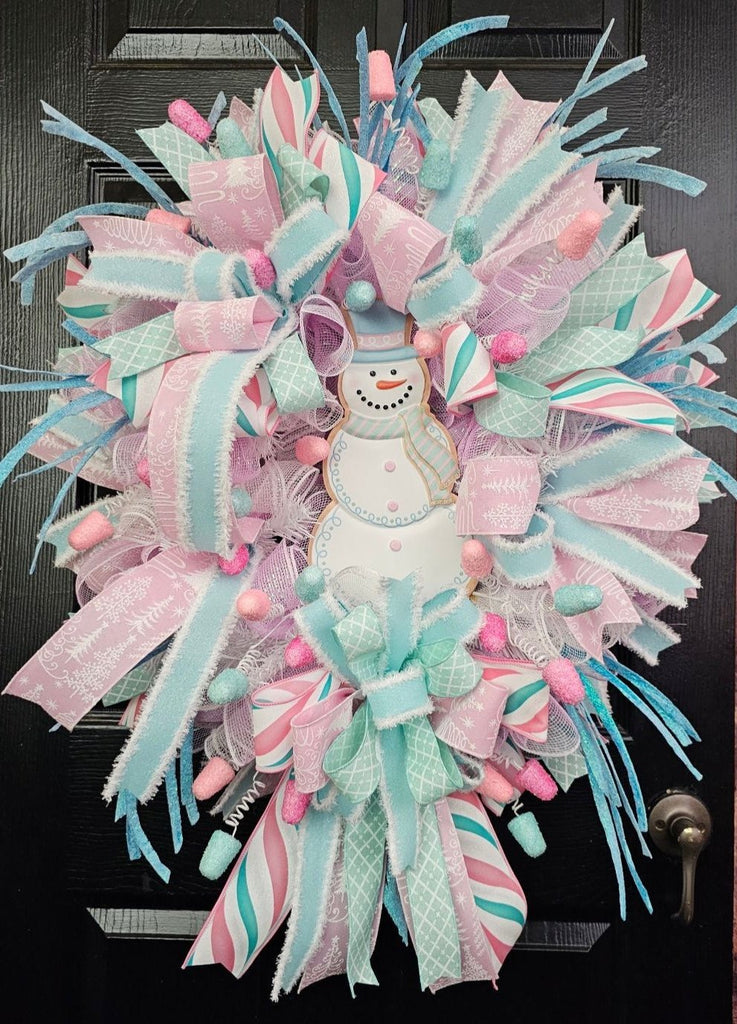 Pastel Snowman Wreath Kit - Pastel Snowman Kit - The Wreath Shop