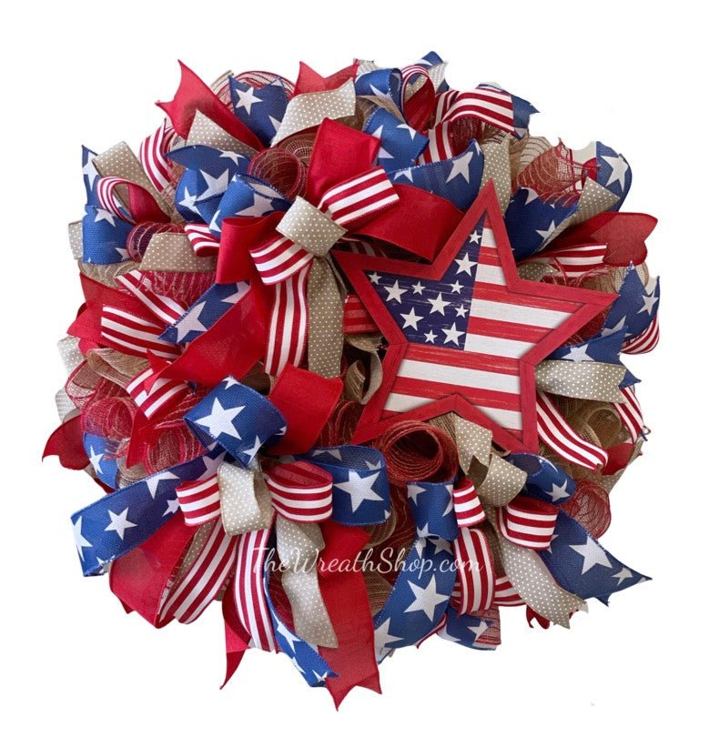 Patriotic Star Wreath Kit - Patriotic Star Wreath Kit - The Wreath Shop