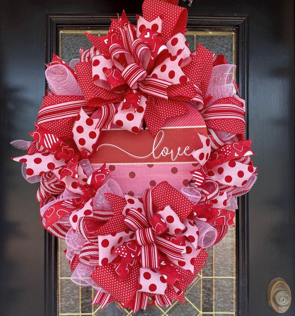Pattern Heart Wreath Kit - Valentine Heart Wreath Kit - The Wreath Shop