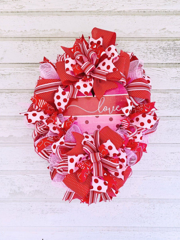 Pattern Heart Wreath Kit - Valentine Heart Wreath Kit - The Wreath Shop