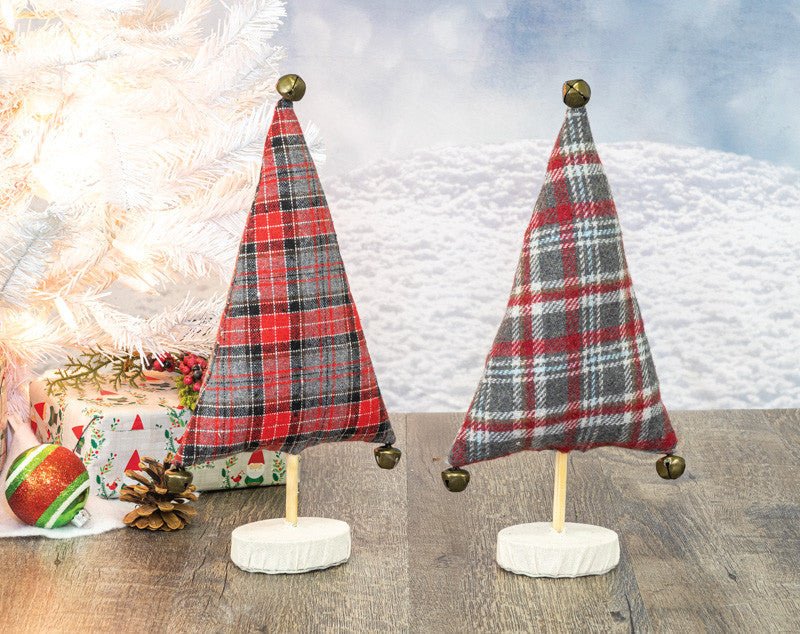 Plaid Christmas Tabletop Tree - HH20148 - Red - The Wreath Shop