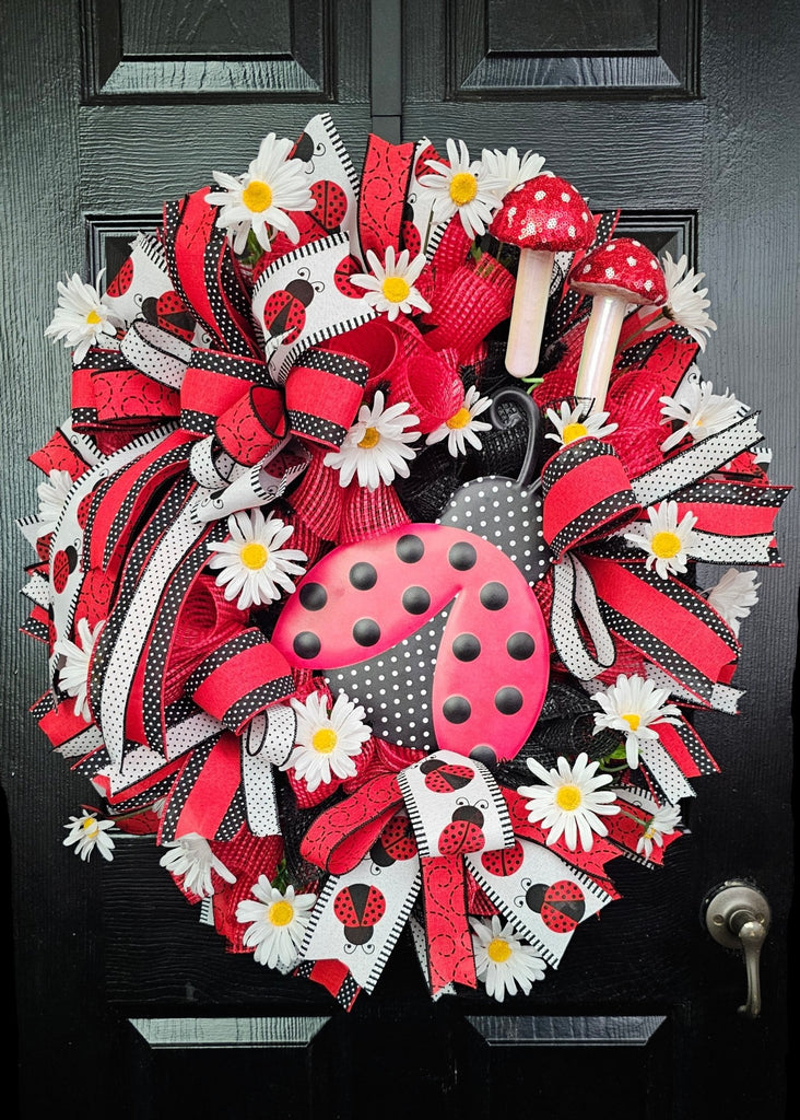 Polka Dot Ladybug Wreath Kit - Ladybug Wreath Kit - The Wreath Shop
