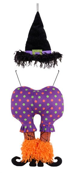 Polka Dot Witch Hat and Legs Kit: Purple/Blk/Org/Lime - HH7565 - The Wreath Shop