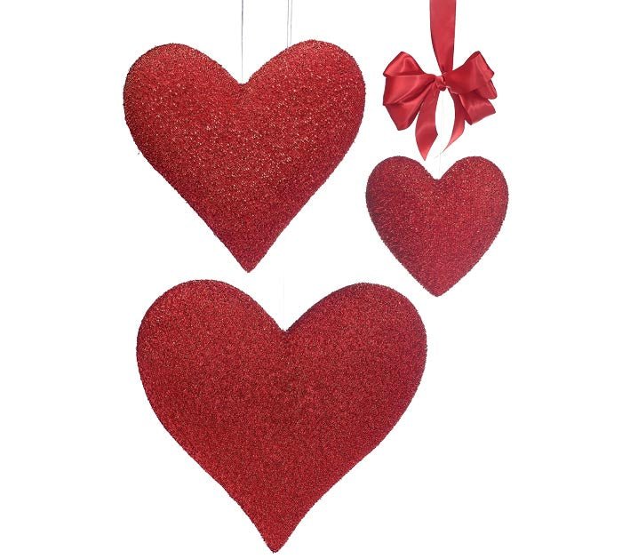 Red Heart Hanger: Assorted Sizes (Sold Individually) - 9740486-small - The Wreath Shop