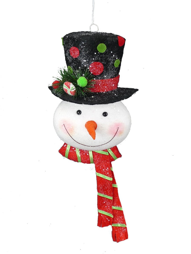 Red/Green Snowman Head - 84468RDGN - The Wreath Shop
