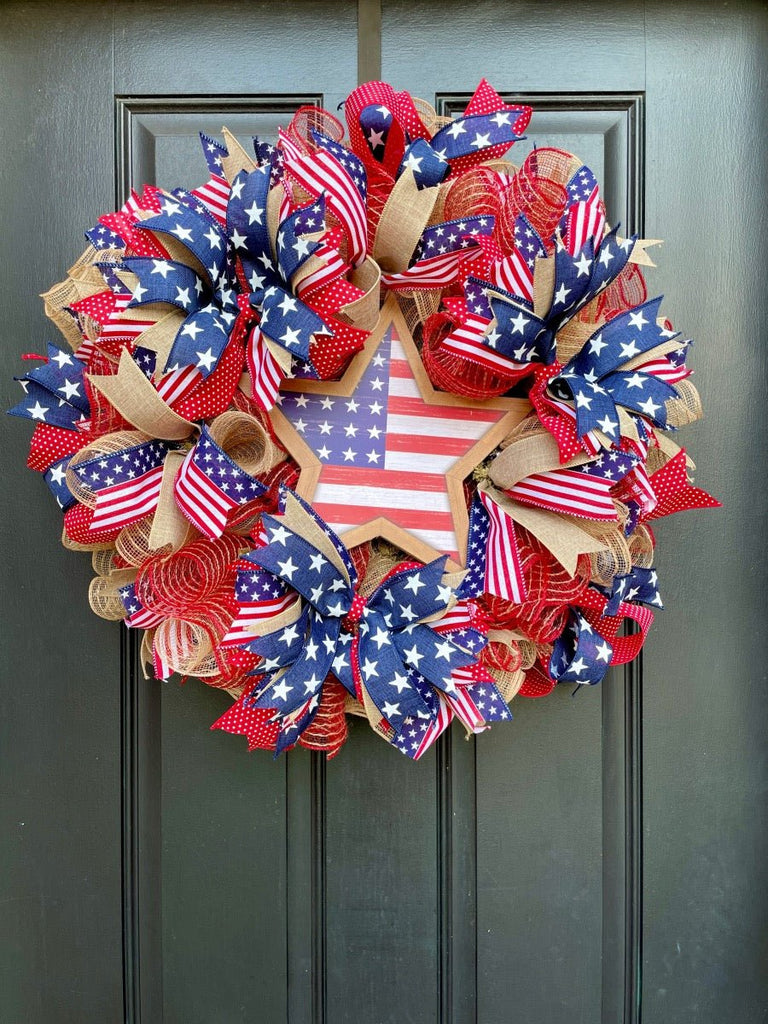 Rustic Patriotic Star Wreath Kit - Rustic Patriotic Wreath Kit - The Wreath Shop