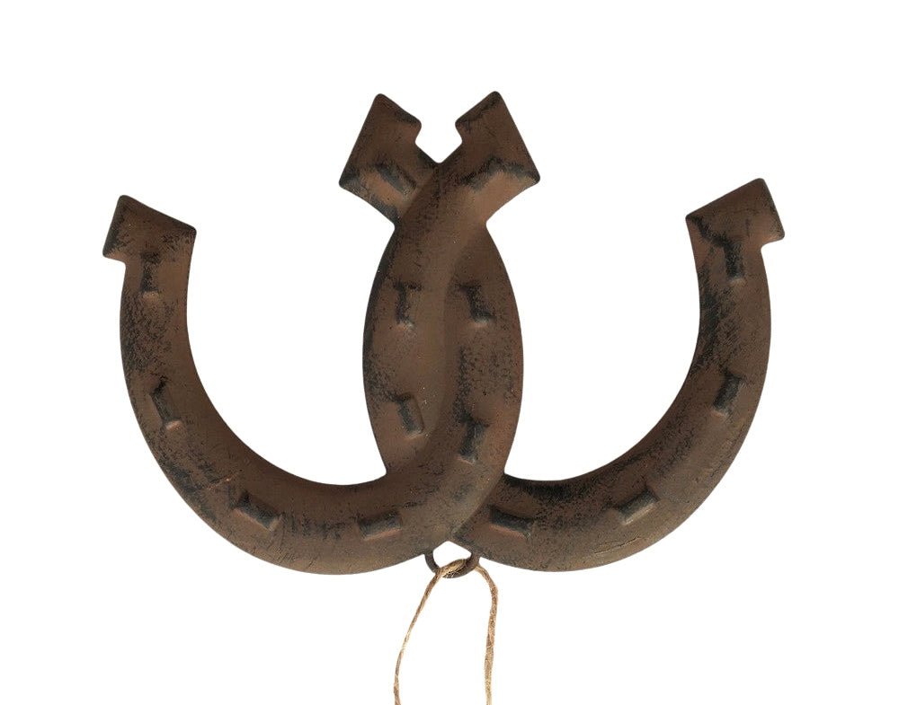 Rustic Tin Horseshoe Ornament - MS124582-shoe - The Wreath Shop