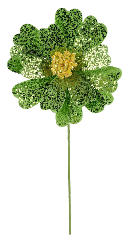 Sequin Flower Stem: Light Green - FH814349 - The Wreath Shop