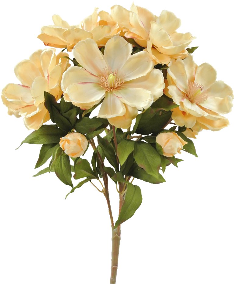 Silk Magnolia Bush: Butter (9) - 52371-Butter - The Wreath Shop
