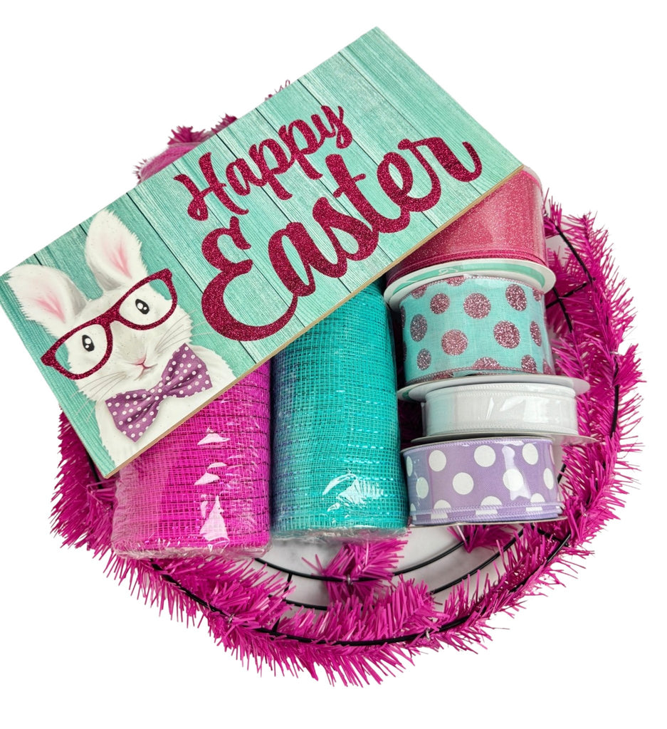 Smart Bunny Easter Wreath Kit - Smart Bunny Easter Kit - The Wreath Shop