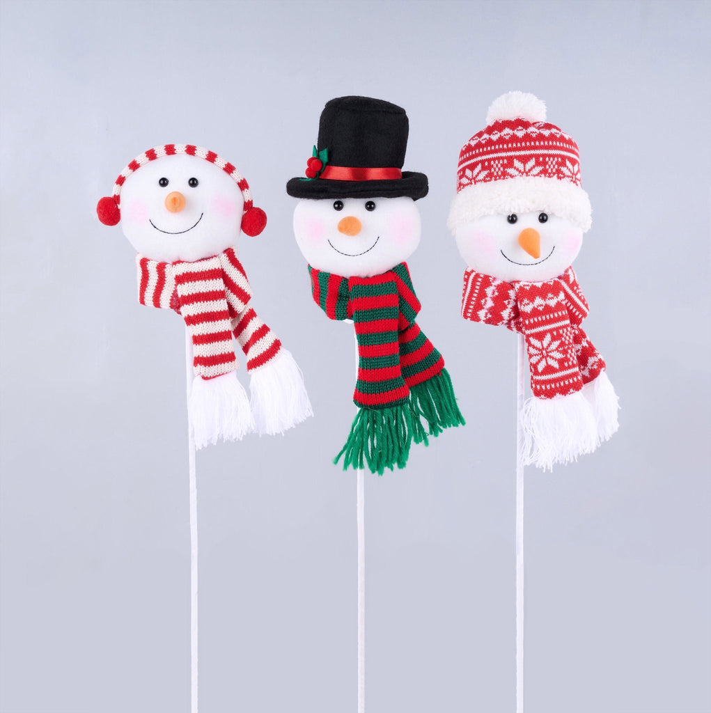 Snowman Head Pick, Sold Individually - XP1032 earmuffs - The Wreath Shop