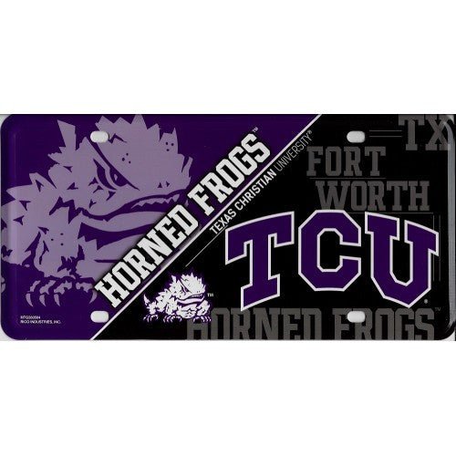 TCU Horned Frogs Metal License Plate - MTG260504 - The Wreath Shop