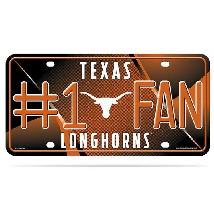 Texas Longhorns Fan License Plate Sign - MTF260103 - The Wreath Shop