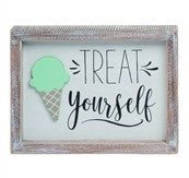 Treat Yourself Ice Cream Sign - A5302 - treat - The Wreath Shop