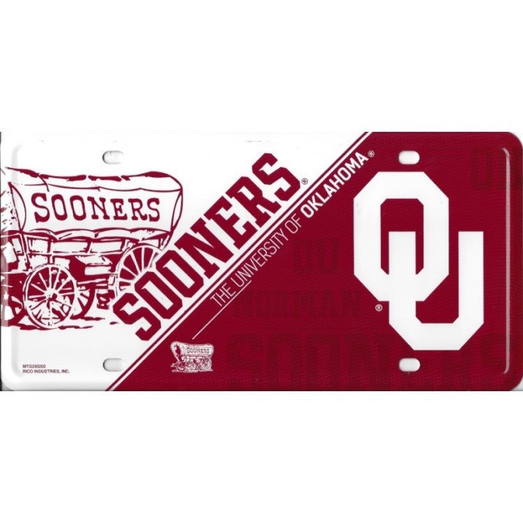 University of Oklahoma Sooners Embossed Metal License Plate - MTG230203 - The Wreath Shop