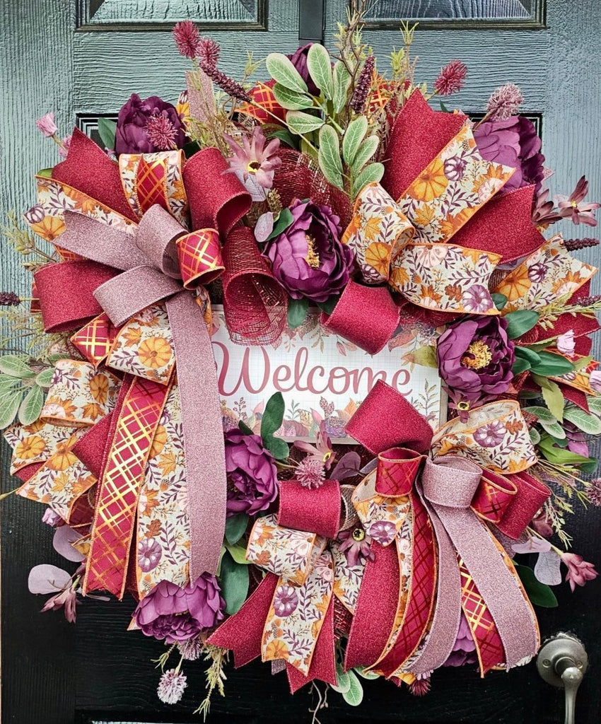 Welcome Fall Mulberry Wreath Kit - Welcome Fall Mulberry Wreath Kit - The Wreath Shop