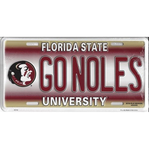 Florida State University Seminoles Go Noles Novelty License Plate - The Wreath Shop