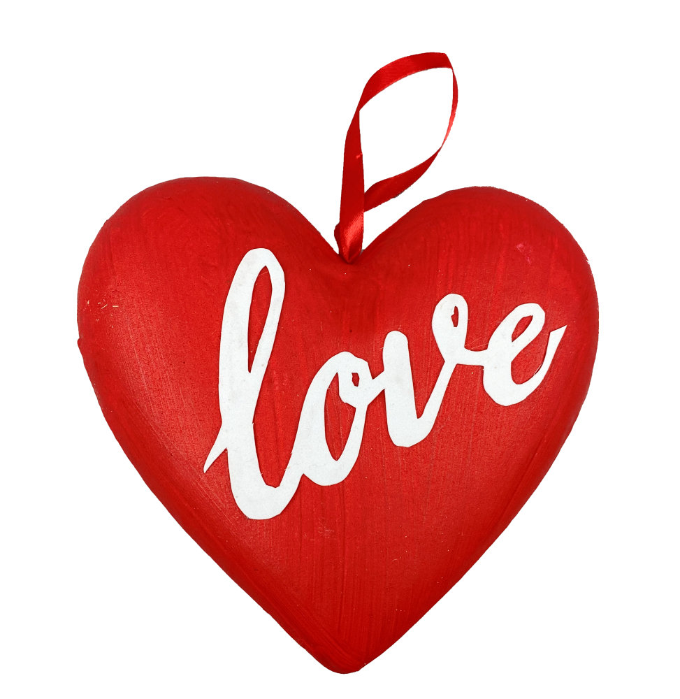 8 Love Heart Puffed Ornament
