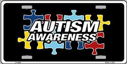 Autism Awareness Metal License Plate Sign - The Wreath Shop