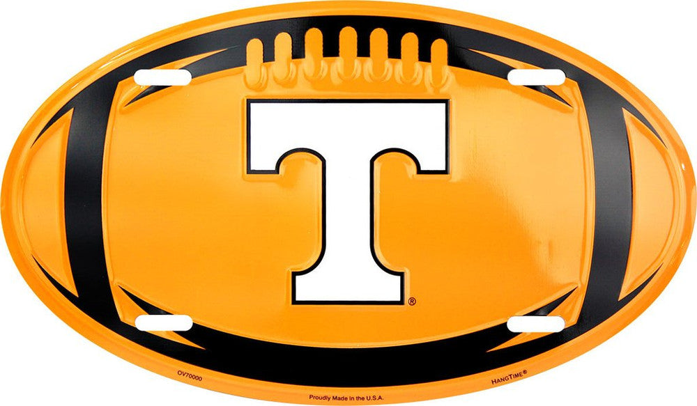University of Tennessee Embossed Metal Oval License Plate - The Wreath Shop