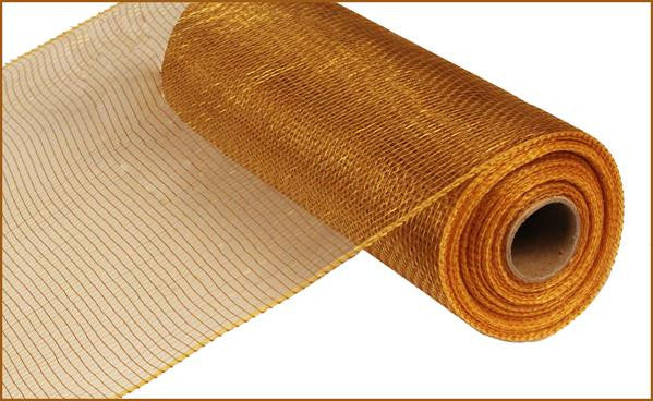 10" Deco Poly Mesh: Two Tone Brown/Gold - The Wreath Shop