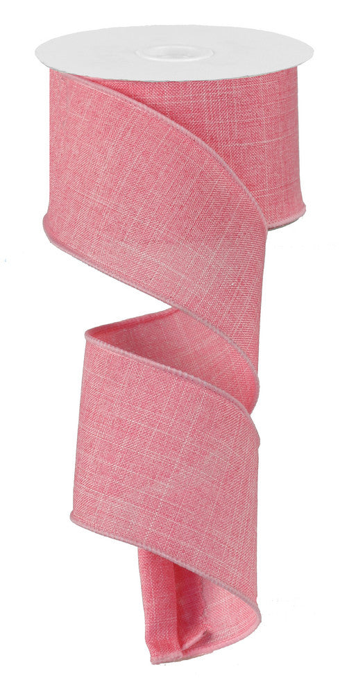 2.5" Pink Royal Faux Burlap Ribbon - 10Yds - The Wreath Shop