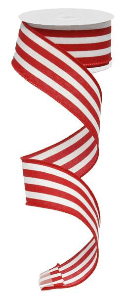 1.5 x 10yd Vertical Stripe Ribbon: Red/White (RGC156524) – The Wreath Shop