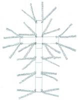 20" Pencil Work Cross Form White - The Wreath Shop
