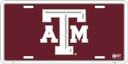 Texas A & M University Embossed Metal License Plate - The Wreath Shop